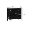 thumbnail image 4 of Harbor 3 Drawer with Divided Top Drawer Dresser, Black, 4 of 12