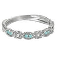 thumbnail image 3 of Vintage Stackable Diamond and Aquamarine Ring 14k White Gold (0.15ct), 3 of 4