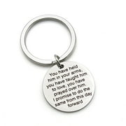 You Have held him in Your arms Mother Gift for Future Mother in Law Wedding Groom Stainless Steel Keychain Key Ring