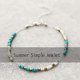 thumbnail image 2 of Jeweky Boho Beaded Ankle Bracelets Turquoise Anklets Chain Beach Adjustable Foot Jewelry for Women and Girls (Blue) - -, 2 of 4