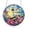 A003- Style C, variant on Acrylic Puzzle Cross Suncatcher Window Hanging, Stained Glass Style Floral, Home Decor 1 Pack