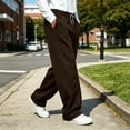 thumbnail image 5 of Frnrwgo Men's Heavyweight Sweatpants Loose Fit Drape Drawstring Elastic Waist Multi-Pocket Winter Streetwear Loungewear Pants, 5 of 9