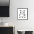 thumbnail image 3 of Stupell Industries Traditional Best Seat Bathroom Toilet Black Floating Frame Canvas Art, 17 x 21, by Lettered and Lined, 3 of 8