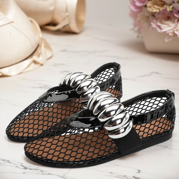 Zapatos de vestir diarios de malla para mujer cómodos y transpirables para la oficina de trabajo