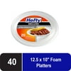 Hefty Deluxe Extra Strong & Deep Foam Platters, Oval, White, 10x12 Inch, 20 Count