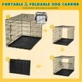 thumbnail image 6 of ZephyPaws 36" Pet Kennel Cat Dog Folding Steel Crate Animal Playpen Wire Metal with Plastic Pallet, 6 of 9