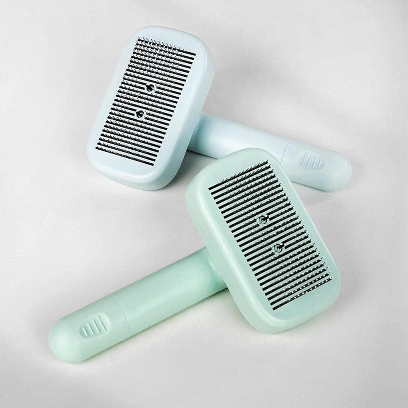 Pet Supplies Cat Puppy Doggie Ion Brush Self Cleaning Gentle Detangling Brush for Short Long Hair with Double Ion Technology