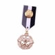 thumbnail image 2 of Broche de medalla a rayas con forma de ramillete, regalo único, accesorio de disfraz, joyería Estilo E, 2 of 9