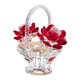 thumbnail image 1 of Cesta de flores, adorno de cristal, decoración, figura, escultura, obra de arte, coleccionable para rojo, 1 of 9