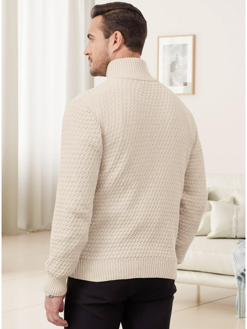 Zaitun Maglione Uomo Con Zip A Un Quarto – Pullover Basic Multiuso