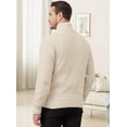 thumbnail image 3 of Fexilor Men's Cable Knit Quarter Zip Pullover Sweater Lightweight Long Sleeve Business Casual Sweaters, 3 of 7