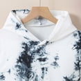 thumbnail image 7 of Aayomet Girl's Hoodie Tie Dye Letter Print Long Sleeve Sweatshirt Casual Pullover Tops (White, 8-9 Years), 7 of 7
