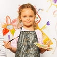 thumbnail image 2 of Abstract Green Camo Geometric Pattern Kids Aprons for Girls and Boys,Adjustable Neck Strap Toddler Aprons for Kids Cooking Baking, 2 of 6