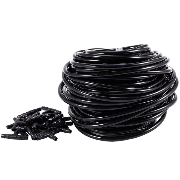 Manguera de 20 m 4/7 mm para jardín, tubería de riego con 20 piezas en T para jardinería, césped, agricultura, riego D