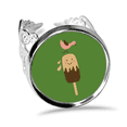 thumbnail image 1 of Oiseau Sle Visage Chocolat Glace Douce Anneau Réglable Fiançailles de Mariage d'Amour, 1 of 3