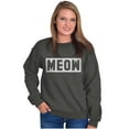 thumbnail image 3 of Crazy Cat Lady Meow Kittycat Lover Women Crewneck Sweatshirt Brisco Brands 3X, 3 of 6