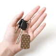 thumbnail image 5 of Goofa Green and Squares Printed Rectangular Metal Keychain Bag Charm Floral Charm for Purse Keys Metal Keyring Gift for Women Accessories, 5 of 7