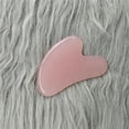 thumbnail image 3 of Masajeador facial Rodillo facial de cuarzo rosa y juego de herramientas faciales Gua Sha, herramienta de masaje de drenaje linfático para el cuidado personal de los músculos, 3 of 5