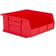 thumbnail image 2 of Hudson Exchange 11" x 11" x 5" (3 Pack) Plastic Stackable Storage Bin and Hanging Container, Red, 2 of 2