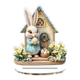 thumbnail image 2 of Decoración acrílica de escritorio con forma de conejito de Pascua | Adorno hueco para centro de mesa festivo | Decoración de Pascua para el hogar, la oficina y la estantería, 2 of 5