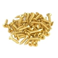 thumbnail image 2 of 50 Uds. Tornillos de golpeador para bajo eléctrico de 12x2,5mm, tornillos de montaje para cubierta de varilla de placa trasera (dorado), 2 of 8