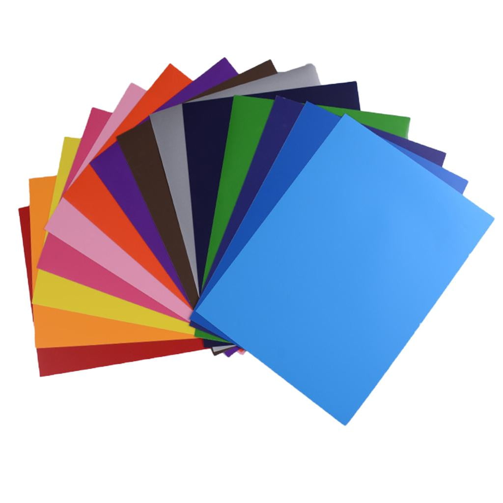 GUOOL 11Pieces PU Heat Transfer (HTV) Colored Printable HTV Heat Press for Other Fabrics Leather Pape , Easy to Cut, & Press