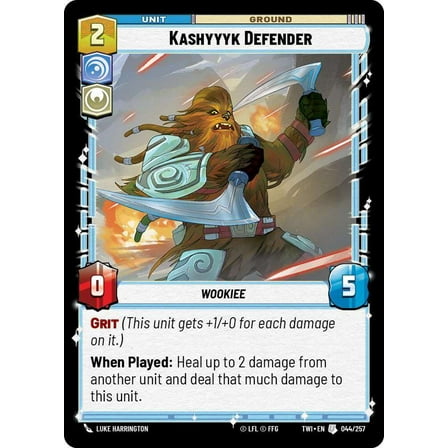 Star Wars: Unlimited Twilight of the Republic Uncommon Kashyyk Defender #044