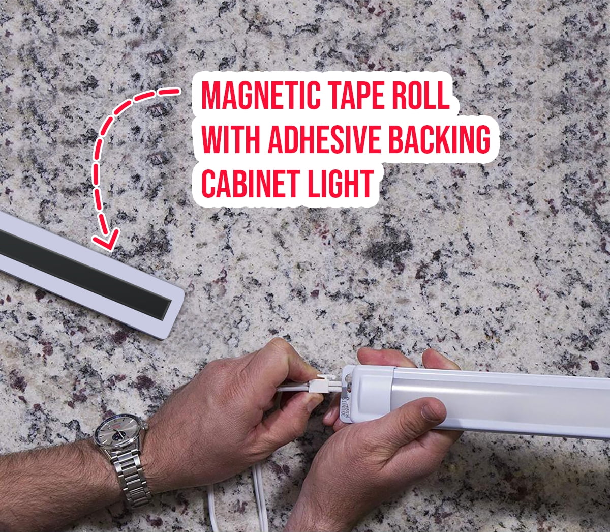 Magnetic Tape Roll with Adhesive Backing - Strip of Peel and Stick