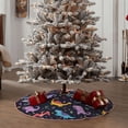 thumbnail image 5 of Daiia Cartoon Dinosaur Drawing Merry Christmas Tree Skirt , Xmas Large Lace-up Tree Skirt, Santa Snowflakes Rustic Home Decorations New Year Party Farmhouse Decor-48", 5 of 7