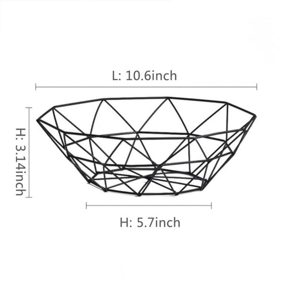 Metal Wire Fruit Basket Bowl,Iron Art Fruit Storage Baskets for Living Room,Countertop,Office Table Decorative Bread Snack Fruit Vegetable Bowls