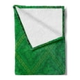thumbnail image 2 of Green Soft Flannel Fleece Throw Blanket, Vector Illustration Seamless Pattern of Foliage Botanical Details Pattern, Cozy Plush for Indoor and Outdoor Use, 70" x 90", Forest Green, by Ambesonne, 2 of 5