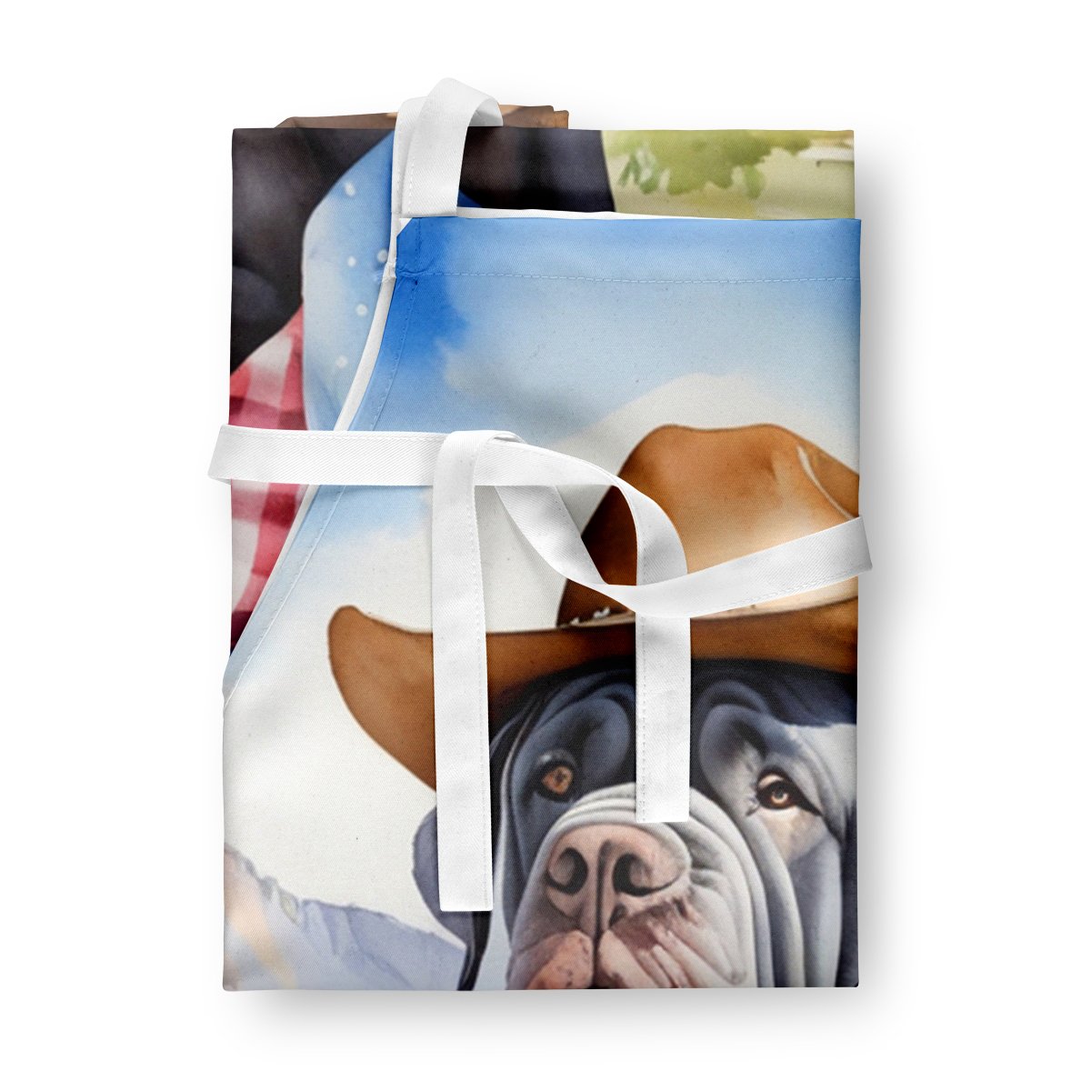 Neapolitan Mastiff Cowboy Welcome Apron 27 in x 30 in