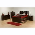 Prepac Sonoma Espresso Full/Queen Tall SlantBack Bookcase Headboard