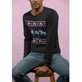 thumbnail image 2 of Old Glory Mens Unicorn Rainbow Ugly Christmas Sweater Long Sleeve T Shirt, 2 of 6