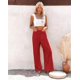 thumbnail image 1 of Pantalones casuales de mujer, estilo casual, algodón, hechos a mano, cintura media, 1 of 6