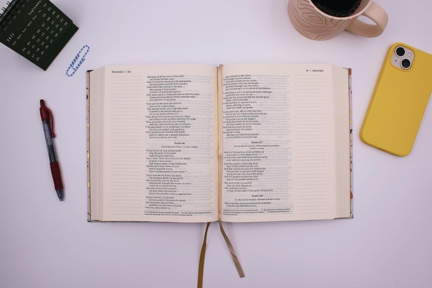 NIV Journal the Word Bible Niv, Journal the Word Bible (Perfect for Note-Taking), Cloth Over Board, Cream, Red Letter, Comfort Print: Reflect, Take, (Hardcover)