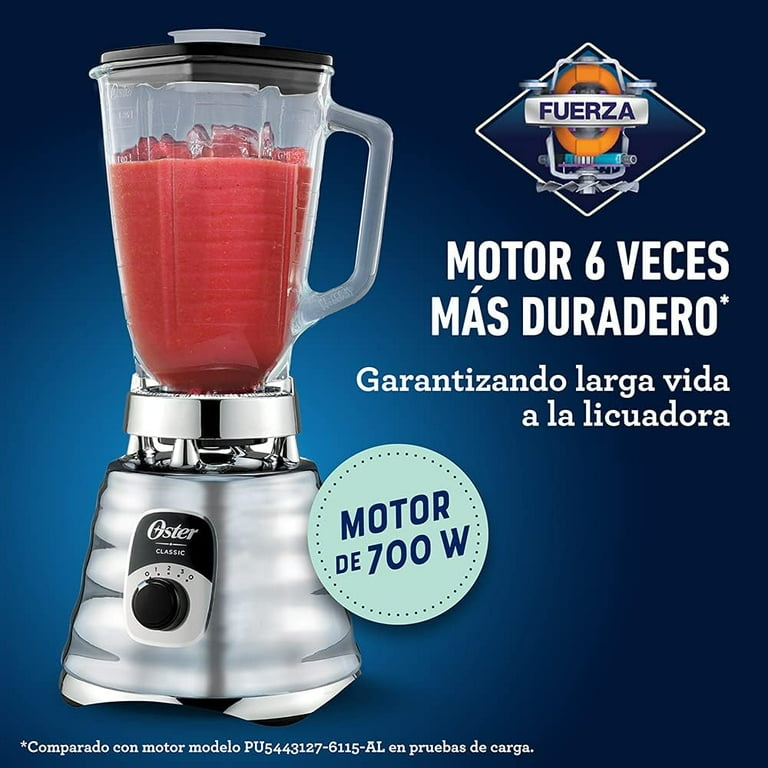 Oster Original 3 Speed Chrome Blender, 5 Cup Glass Jar - Walmart.com