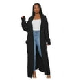 thumbnail image 2 of Pull-over à Manches Longues pour Femmes Cardigan Solide en Maille Décontractée Automne Hiver, 2 of 4