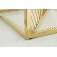 thumbnail image 2 of Brassex Kingston Modern Glam Side Table for Living Room and Bedroom with Marble Glass Top and Gold Stainless Steel Base, 2 of 8