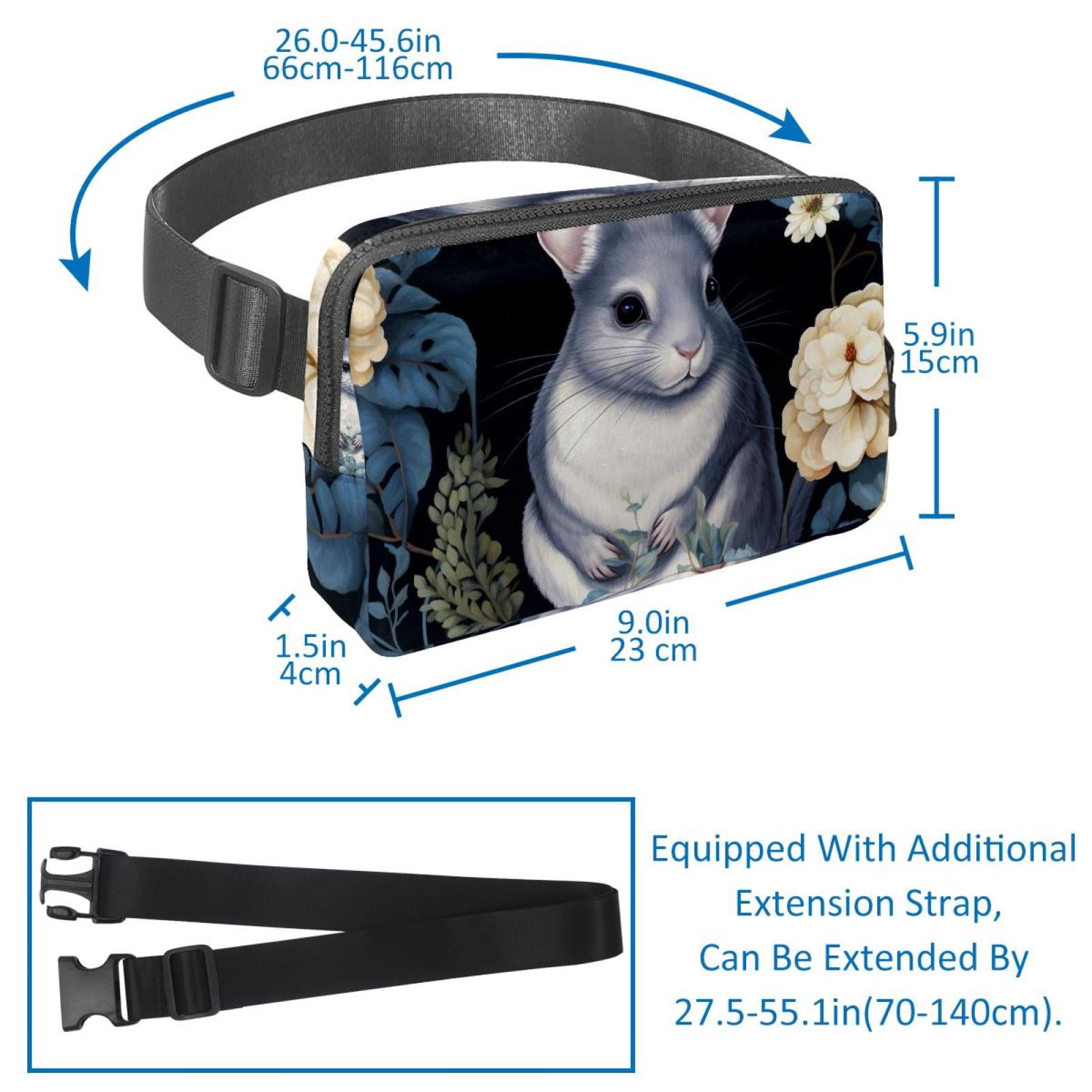 Chinchilla Waist Pack Fanny Pack Running Belt Lightweight Adjustable with Extension Strap Unisex
