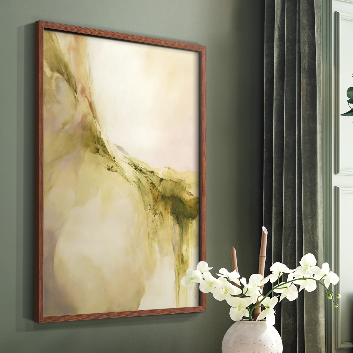 Terra Viridi in Paper Solid Wood 8 x 10 Framed Print