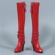 thumbnail image 5 of 1: 6 de Tacón Alto para Mujer, Botas con Cremallera para Modelo de de Acción de 12 '' rojo, 5 of 6
