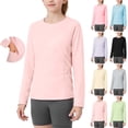 thumbnail image 6 of Diufon Long Sleeve Shirts for Boys Girls Summer Beach Sun-Protection Tops with Pockets Kids Quick Dry Athletic Top, 6 of 10
