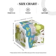 thumbnail image 4 of Lsque Cartoon Frogs Printed Tissue Box Cover Holder, Facial Paper Organizer Dispenser,Square with Bottom Belt, PVC Leather Decorative Organizer, 4 of 8