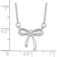 thumbnail image 4 of Sterling Silver Rhodium-Plated 18In Bow Necklace Made In Thailand qg4390-16, 4 of 5