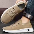 thumbnail image 6 of NOKIO Mens Hiking Sneakers S𝗅ip On Elastic Strap Sport Shoes Comfortable Soft Sole Running Shoes Breathable Knit Non-S𝗅ip Athlet𝗂c Shoes Wide Width Casual Walking Shoes for Back to College, 6 of 9
