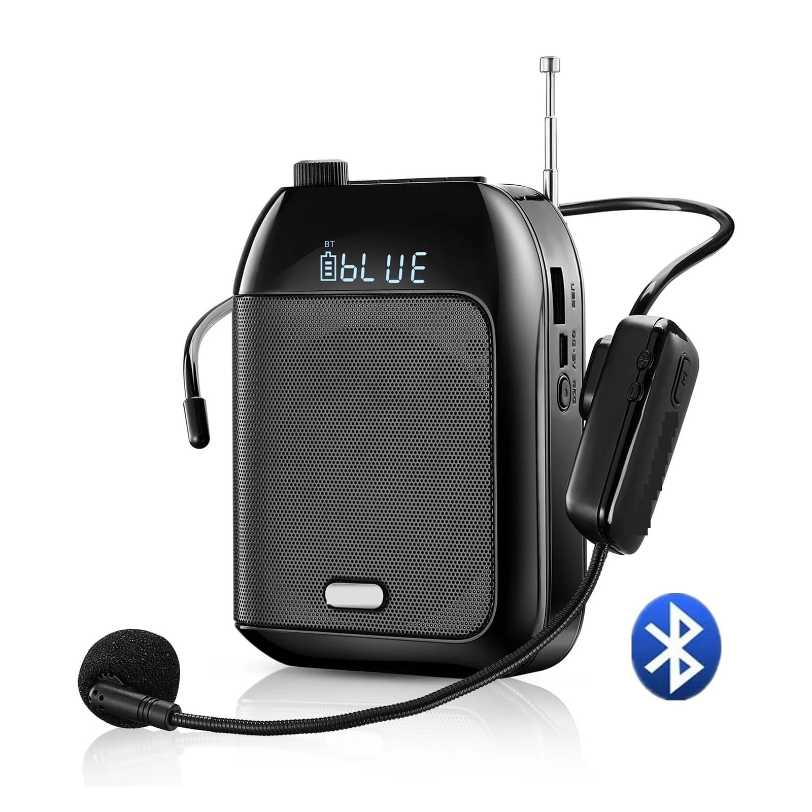 UHF Wireless Voice Amplifier Megaphone Mini Audio Speaker With Microphone Recharable Ultralight Loudspeaker ,Powerful Voice Amplifier