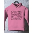 thumbnail image 3 of Cats And Doodles Hoodie Toddler -Image by Shutterstock,  5 Toddler, 3 of 4