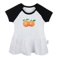thumbnail image 1 of Fruit Peach Pattern Dresses For Baby, Newborn Babies Skirts, Infant Princess Dress, 0-24M Kids Graphic Clothes (Black Raglan Dresses, 18-24 Months), 1 of 4