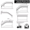 thumbnail image 3 of Mgpro 4pcs Sun Rain Wind Deflectors Door Window Visors Outside Mount Channel Style Dark Smoke Tint for Buick for LaCrosse 2010-2016, 3 of 5